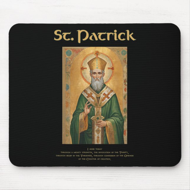 St Patrick Roman Catholic Prayer  Mouse Mat (Front)