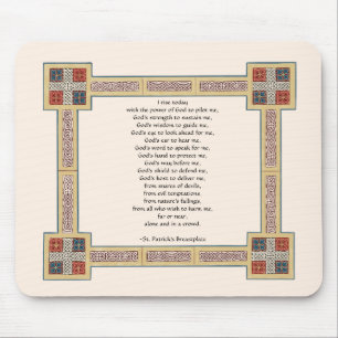 St. Patrick’s Breastplate Prayer with Celtic Kno Mouse Mat