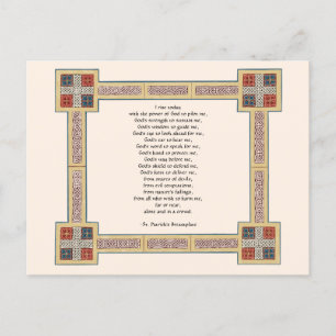 St. Patrick’s Breastplate Prayer with Celtic Knots Postcard