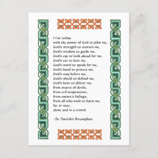 St. Patrick’s Breastplate Prayer with Celtic Knots Postcard