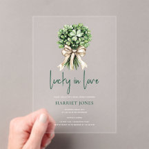 St Patrick’s Bridal Shower Clover Bouquet