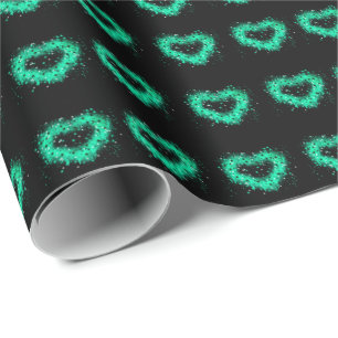 St. Patrick’s day   abstract glittering heart Wrapping Paper