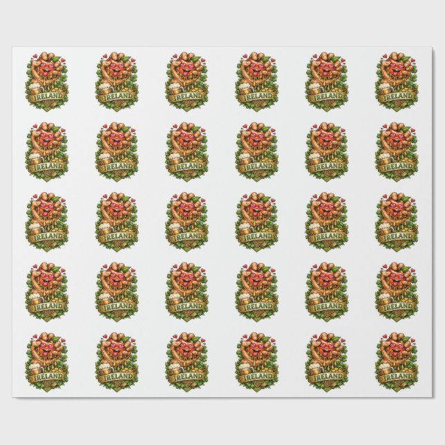 St. Patrick’s Day Apple Craze 🍀 Wrapping Paper (Flat)
