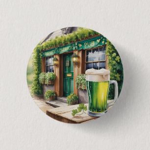 St Patrick’s Day Bar Pub Party 3 Cm Round Badge
