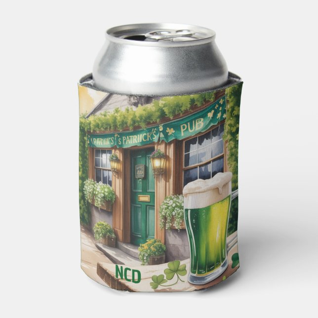 St Patrick’s Day Bar Pub Party Personalized Can Cooler (Can Front)