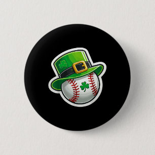 St. Patrick’s Day Baseball Clover Hat Lucky Shamro 6 Cm Round Badge