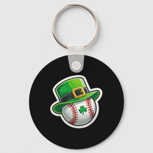 St. Patrick’s Day Baseball Clover Hat Lucky Shamro Key Ring