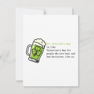 St Patrick’s Day Card for Beer Lovers