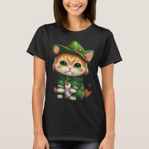 St Patrick s Day Cats Cute St Paddys Girls Women T-Shirt