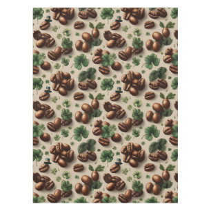 St. Patrick’s Day Coffee & Shamrock Pattern Tablecloth