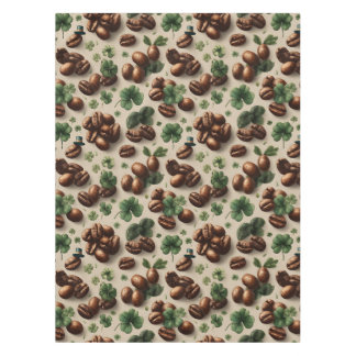 St. Patrick’s Day Coffee & Shamrock Pattern Tablecloth