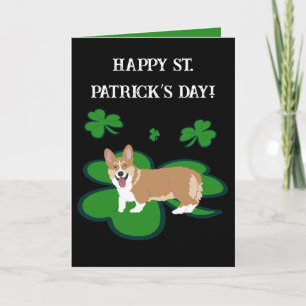 St. Patrick’s Day Corgi Pup Holiday Card