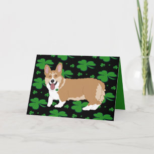 St. Patrick’s Day Corgi Pup Holiday Card