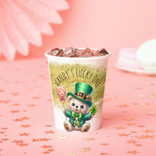 St. Patrick’s Day Cute Bear Green Gold Candy Paper Cups