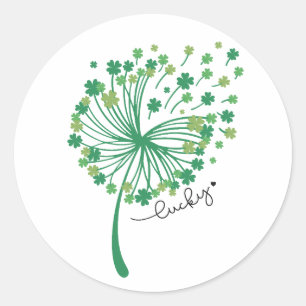 St.Patrick’s Day Dandelion Lucky Classic Round Sticker