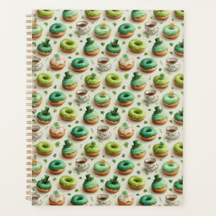 St. Patrick’s Day Donuts & Coffee Watercolor Planner