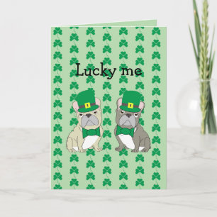 St. Patrick’s Day, French Bulldog Card