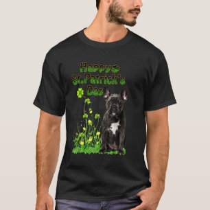 St Patrick S Day French Bulldog Irish Dog Four Lea T-Shirt