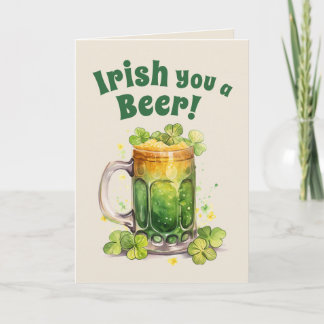 St. Patrick’s Day Funny Beer Mug Card– Irish Luck Card