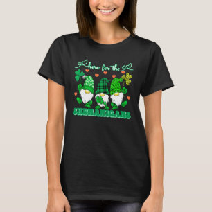 St Patrick s Day Gnome Lucky Here For The Shenanig T-Shirt