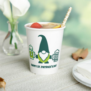 St. Patrick’s Day Gnome with Beer Mug Paper Cups
