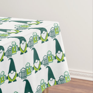 St. Patrick’s Day Gnome with Beer Mug Tablecloth
