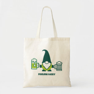 St. Patrick’s Day Gnome with Beer Mug Tote Bag