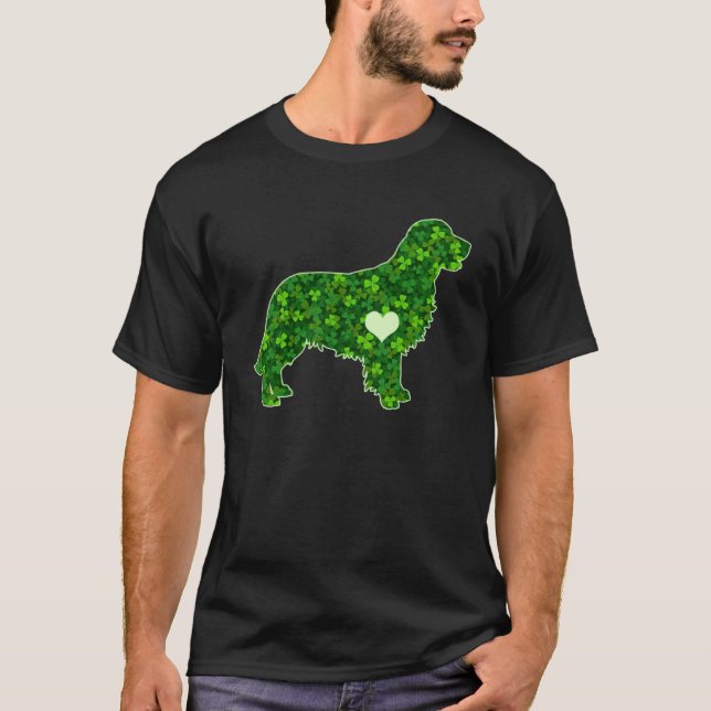 St Patrick s Day Golden Retriever Irish Green Sham T-Shirt (Front)