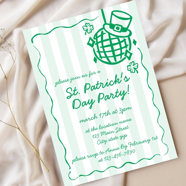 St. Patrick’s Day Green Hand Drawn Party Invitation (Creator Uploaded)