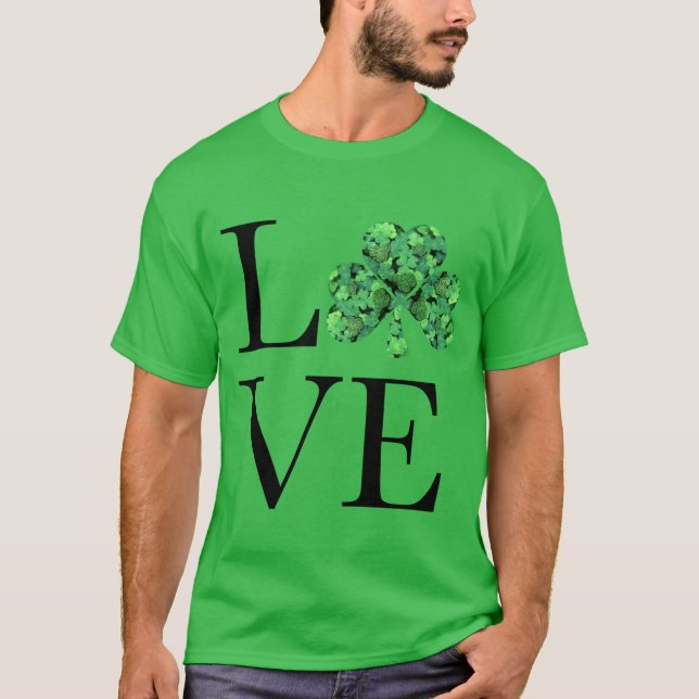 St. Patrick’s day | Green shamrocks  T-Shirt (Front)