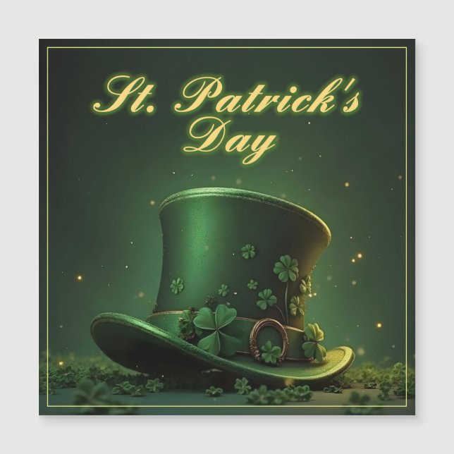 St. Patrick’s Day Hat and Shamrock Design (Front)