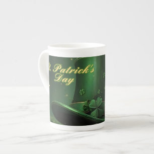 St. Patrick’s Day Hat and Shamrock Design Bone China Mug