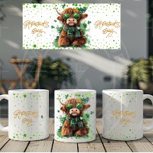 St. Patrick’s Day Highland Cow Mug – 11oz & 15oz