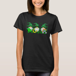 St Patrick s Day Horse 3 Gnomes Equestrian Horsesh T-Shirt
