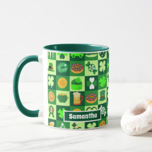 St. Patrick’s Day Icons Seamless Pattern  Mug