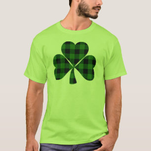 St. Patrick’s day, Irish green plaid shamrock T-Sh T-Shirt