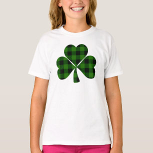 St. Patrick’s day, Irish green plaid shamrock T-Shirt