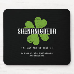 St. Patrick`s Day Irish Shenanigator Lucky Fun Clo Mouse Mat