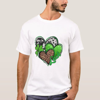 St Patrick s Day Leopard Hear T-Shirt