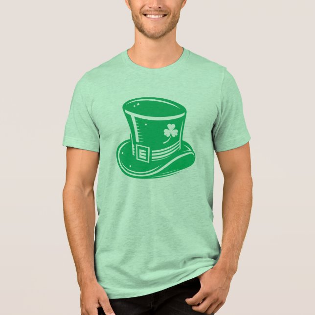 St. Patrick’s Day Leprechaun Hat Tri-Blend Shirt (Front)