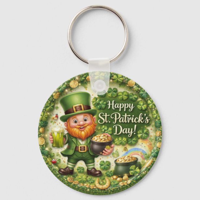 St. Patrick’s Day Leprechaun Keychain (Front)