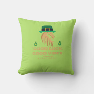 St. Patrick’s Day Lion King - Good Luck Good Vibes Cushion