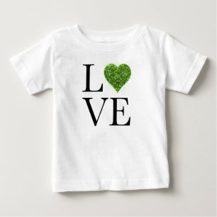 St. Patrick’s day   Love   green glittering heart Baby T-Shirt
