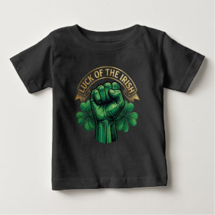 St. Patrick’s Day Luck of the Irish Fist Shamrock Baby T-Shirt