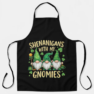 St Patrick’s Day Lucky Shamrock Gnome  Apron