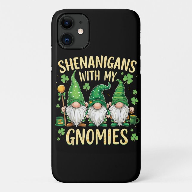 St Patrick’s Day Lucky Shamrock Gnome  Case-Mate iPhone Case (Back)