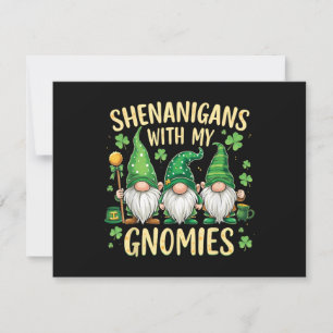 St Patrick’s Day Lucky Shamrock Gnome  Invitation