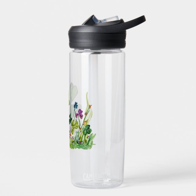 St Patrick’s Day Lucky Shamrock  Water Bottle (Left)