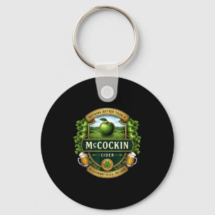 St patrick’s day mccockin cider funny humour for key ring