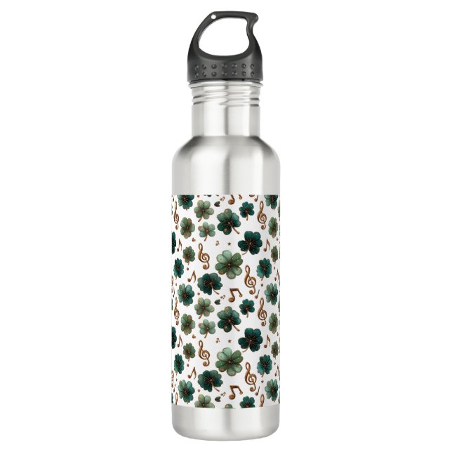 St. Patrick’s Day Musical Shamrock 710 Ml Water Bottle (Front)